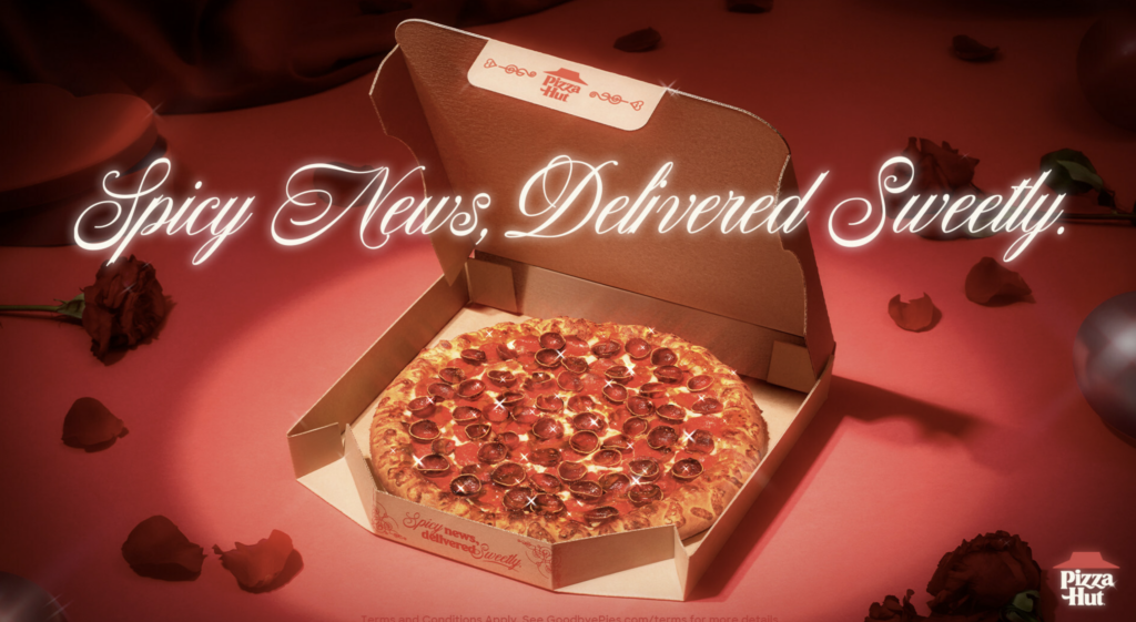 DC Heartbreak: “Goodbye Pies” for Valentine’s Day with Pizza Hut delivering Spicy News in a Sweet Way