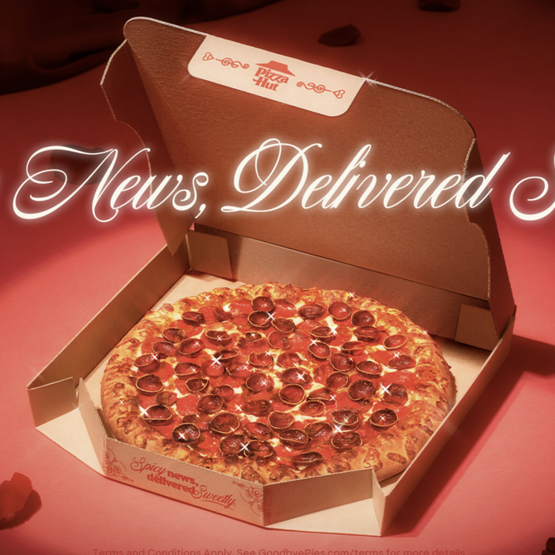 DC Heartbreak: "Goodbye Pies" for Valentine's Day with Pizza Hut delivering Spicy News in a Sweet Way